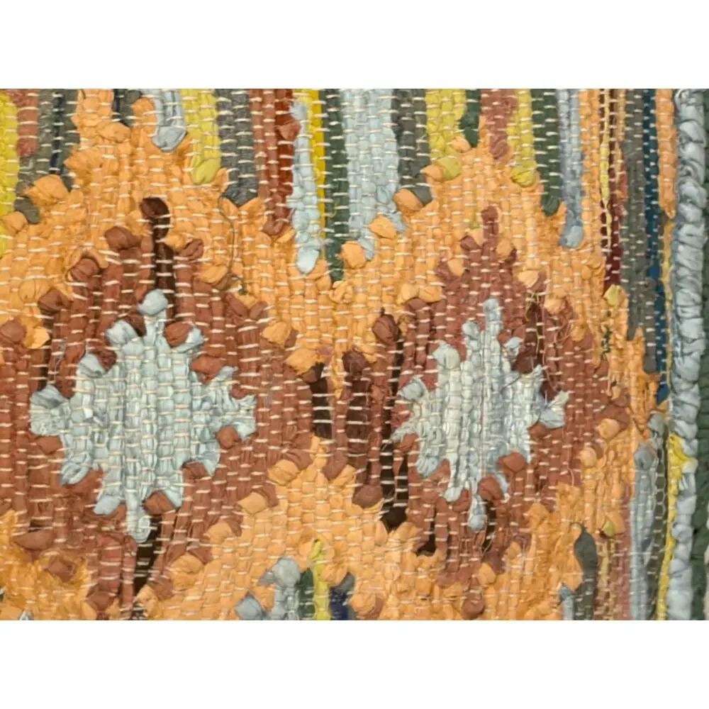 Sundance Woven Rag Rug Throw Pillow Boho Southwestern 18x18 Removable Cover